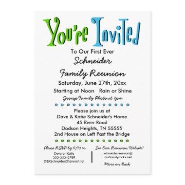 Fun Family Reunion Party or Event Invitations