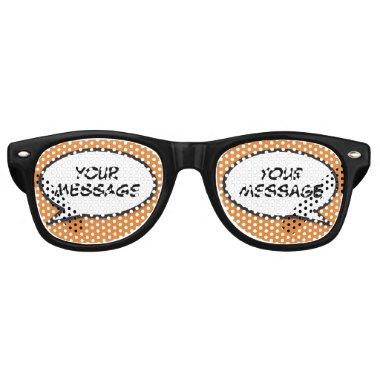 Fun Modern Personalized Speech Bubble Retro Sunglasses