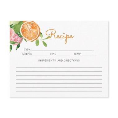 Fun Orange Citrus Theme Pink Recipe Enclosure