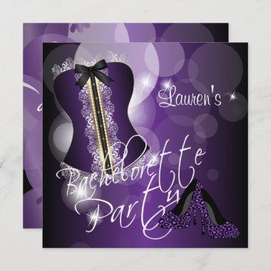 Fun Purple Bachelorette Party Invitations