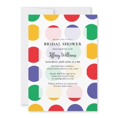 Fun Retro Bright and Colorful Bridal Shower Invitations