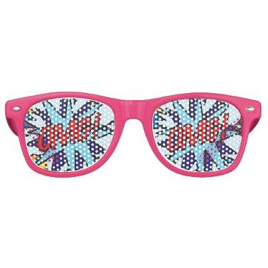 Fun Retro Comic Book OMG Retro Sunglasses