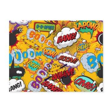 Fun Retro Comic Book Pop Art Explosions PostInvitations