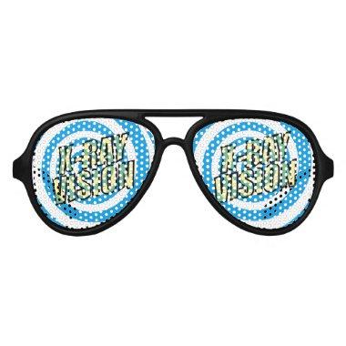 Fun Retro Comic Book X-RAY VISION Specs Aviator Sunglasses