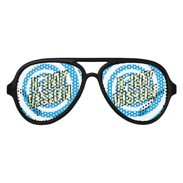 Fun Retro Comic Book X-RAY VISION Specs Aviator Sunglasses