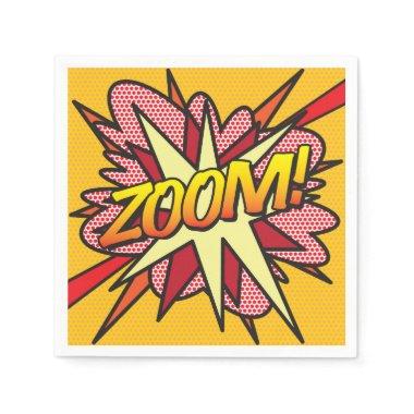 Fun Retro Comic Book ZOOM Paper Napkins