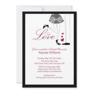 Fun True Love Bridal Shower Invitations