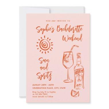 Funky Hand Drawn Scribble Retro Bachelorette Party