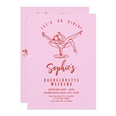 Funky Hand Drawn Scribble Retro Bachelorette Party