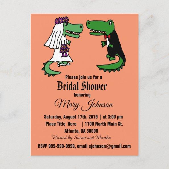 Funny Alligator Wedding Invitation PostInvitations