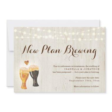 Funny Beer Wedding Postponement Announcement