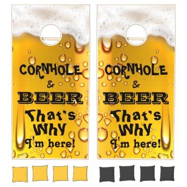 Funny Cornhole and Beer Cornhole Set