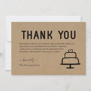 Funny Free Cake Thank You Invitations