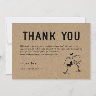 Funny Free Wine Thank You Invitations