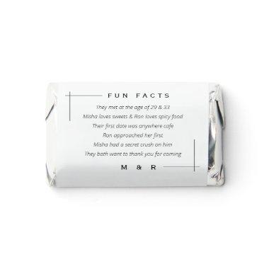 Funny, fun facts minimalist wedding hershey's miniatures