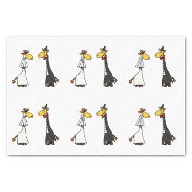 Funny Giraffe Wedding Tissue Paper