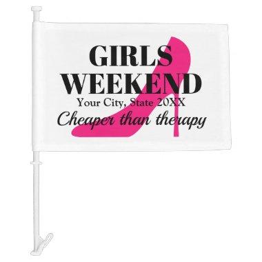 Funny girls weekend trip custom car window flag