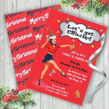 Funny Let's Get Elfed Up Christmas Cocktail Party