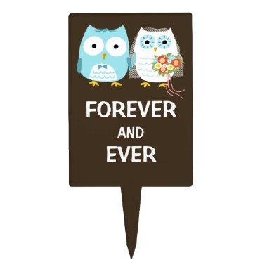 Funny Owls Wedding - Forever and Ever Cake Topper