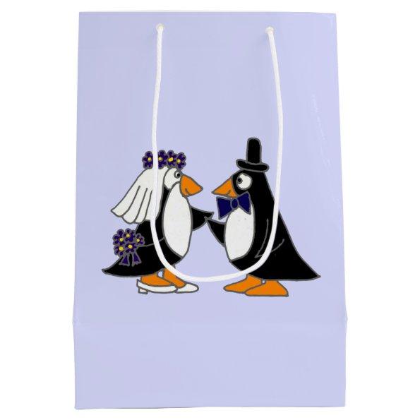 Funny Penguin Bride and Groom Gift Bag