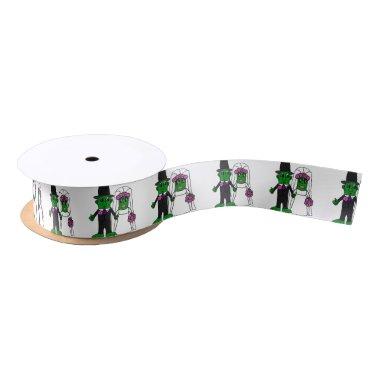 Funny Pickle Bride and Groom Ribbon