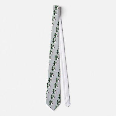 Funny Pickle Bride and Groom Wedding Art Neck Tie