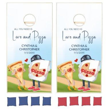 Funny Pizza Bridal Shower Cornhole Set