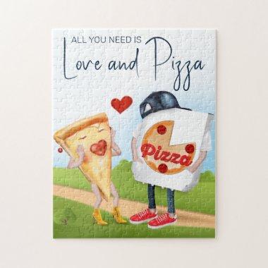 Funny Pizza Bridal Shower Jigsaw Puzzle