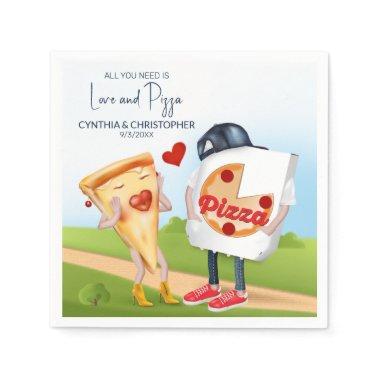 Funny Pizza Bridal Shower Napkins