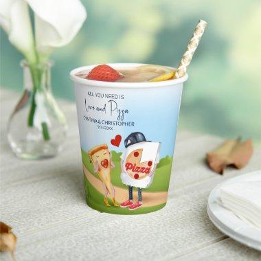 Funny Pizza Bridal Shower Paper Cups