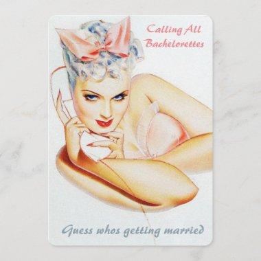Funny retro phone call wedding gossip Invitations