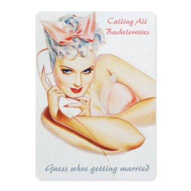 Funny retro phone call wedding gossip Invitations