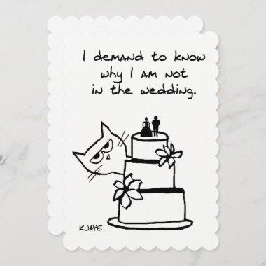 Funny Wedding Shower Invitations for Cat Lovers