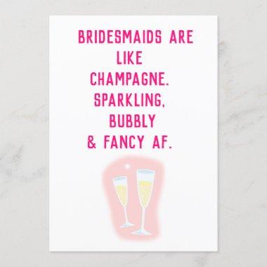 Funny Will you be my Bridesmaid? Proposal Invitations