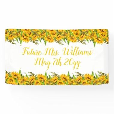 Future Mrs Boho Sunflowers  Table Banner
