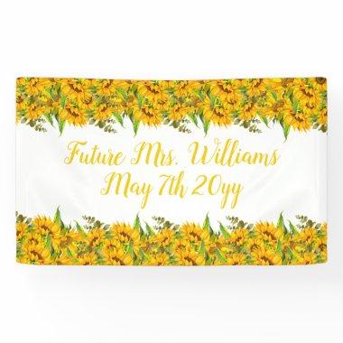Future Mrs Boho Sunflowers Bridal Shower Table Banner