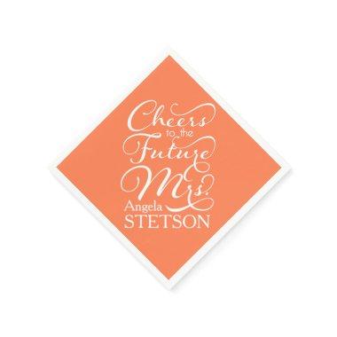 Future Mrs Bridal Shower | Coral Paper Napkins