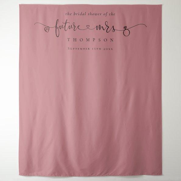 Future Mrs Bridal Shower Pink Photo Background Tapestry