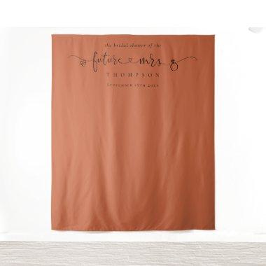 Future Mrs Bridal Shower Terracotta Photo Backdrop