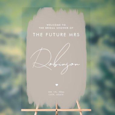FUTURE MRS  Welcome Dusty Beige Acrylic Sign