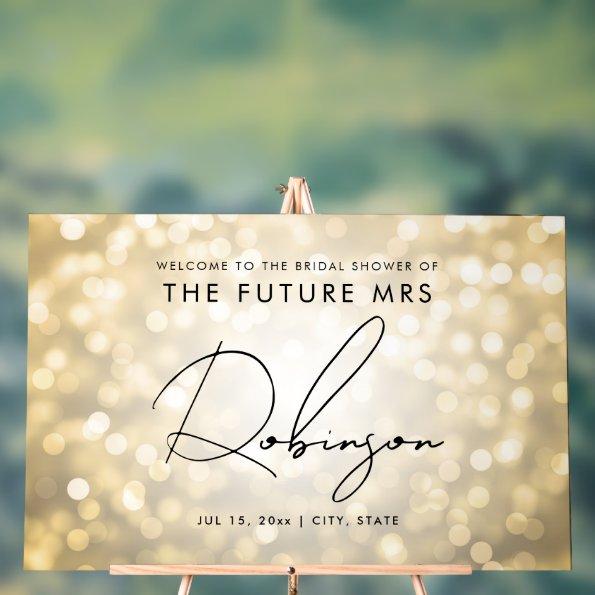FUTURE MRS  Welcome Gold Lights Acrylic Sign