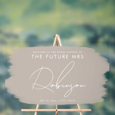 FUTURE MRS  Welcome Paint Beige Acrylic Sign