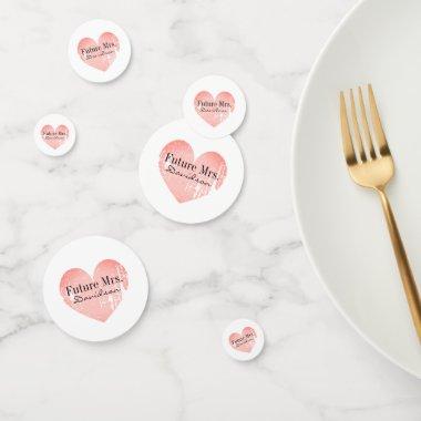 Future Mrs bride to be  party table Confetti