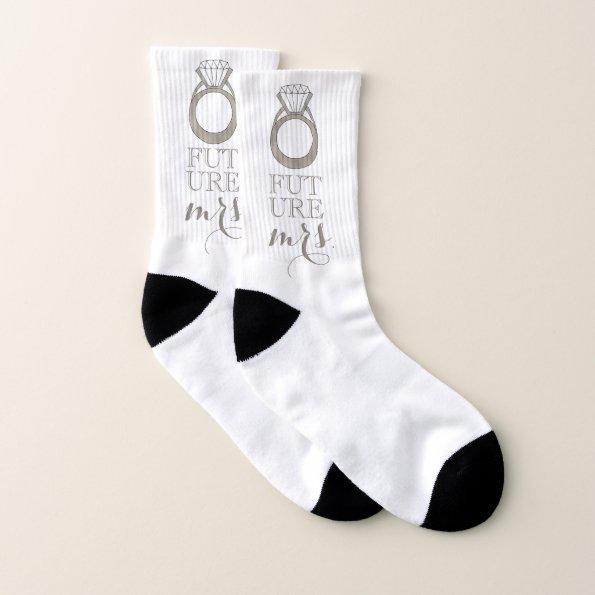 Future MRS. Bride-to-Be Diamond Engagement Ring Socks
