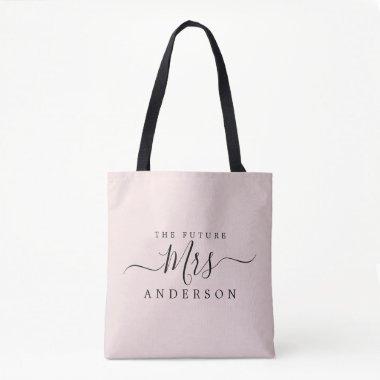 Future Mrs Chic Script Custom Name Bride To Be Tote Bag