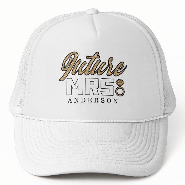 Future Mrs-Gold & Black Trucker Hat