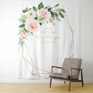 Future Mrs Gold Bridal Shower Backdrop Photo Booth