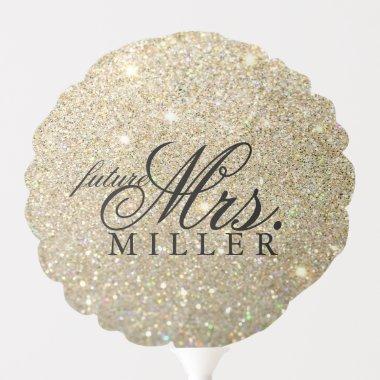 future Mrs Gold Glitter  Balloon