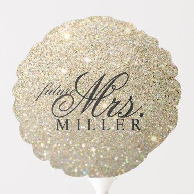 future Mrs Gold Glitter Bridal Shower Balloon