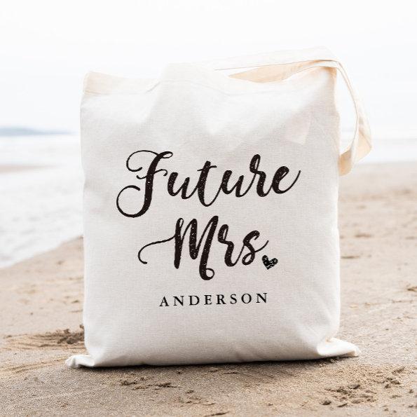 Future Mrs. gold hand lettering Tote Bag